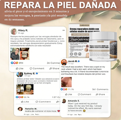 Certificación oficial 💎 𝐂𝐔𝐑𝐄𝐕𝐈𝐕𝐎® Crema reparadora dual con células madre de arroz negro